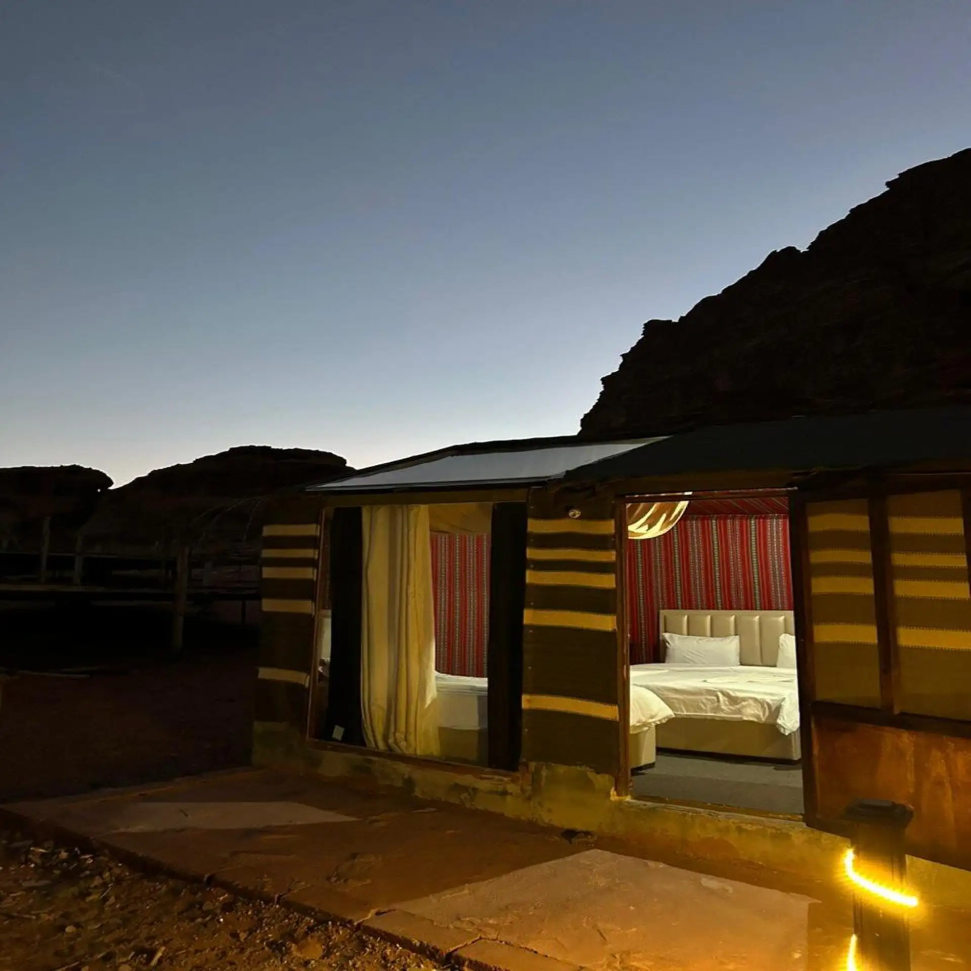 Bedouin camp under the stars in Wadi Rum